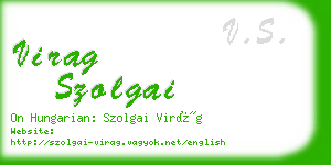 virag szolgai business card